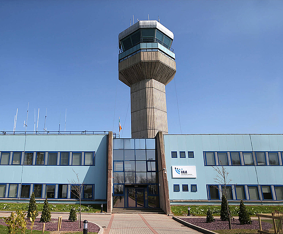 IAA building from the outside with Command Tower